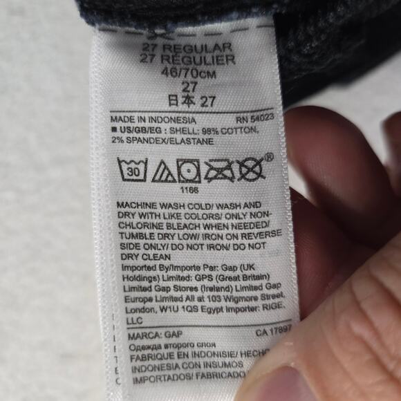 Gap True Skinny Corduroy Pants Womens 27 R Jeans Black New NWT - Picture 7 of 13